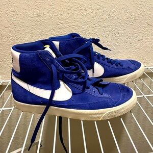 Nike Blazer Deep Royal Blue Suede Black White Orange Ci1172-402